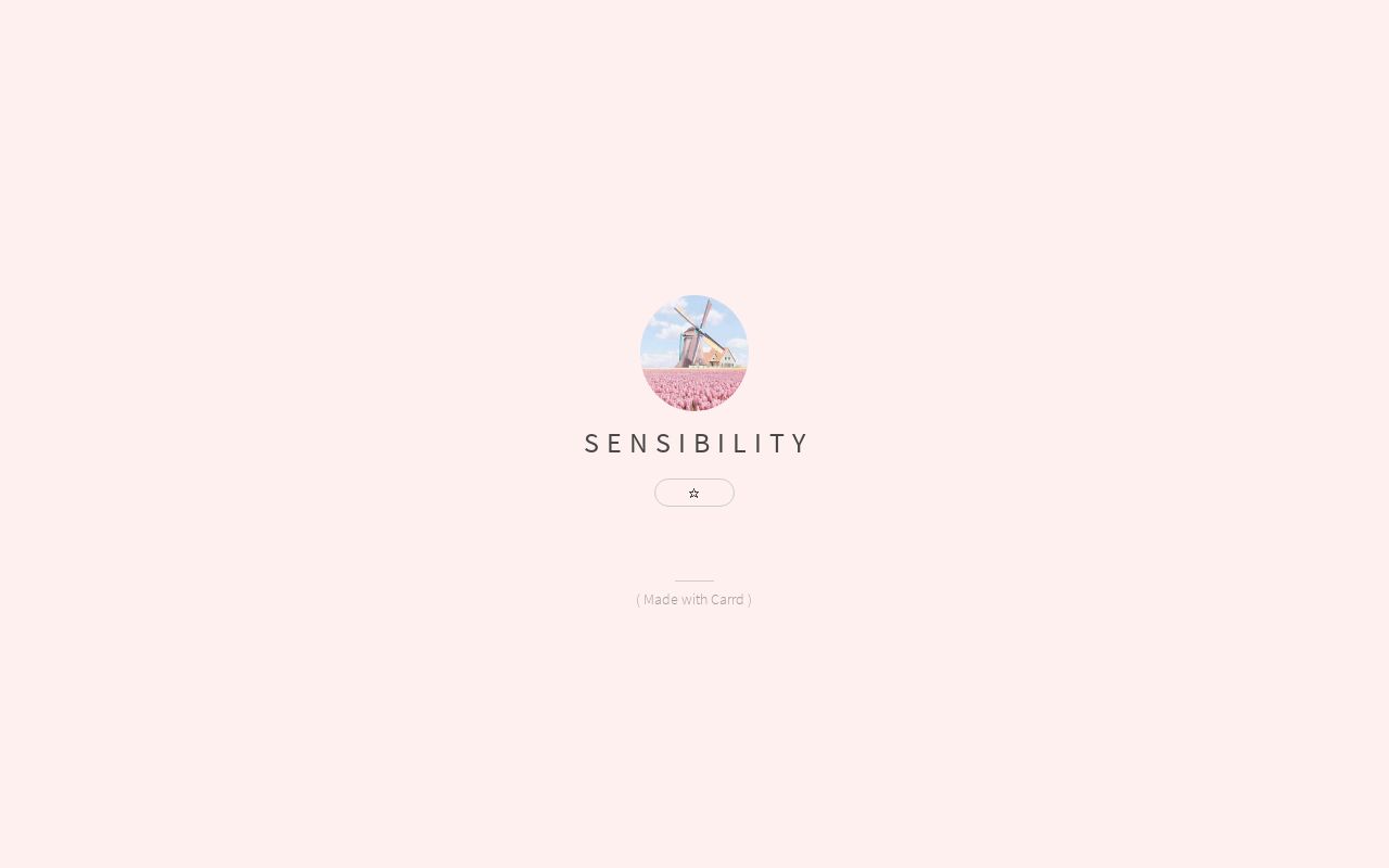 Carrd profile picture for @sensibility